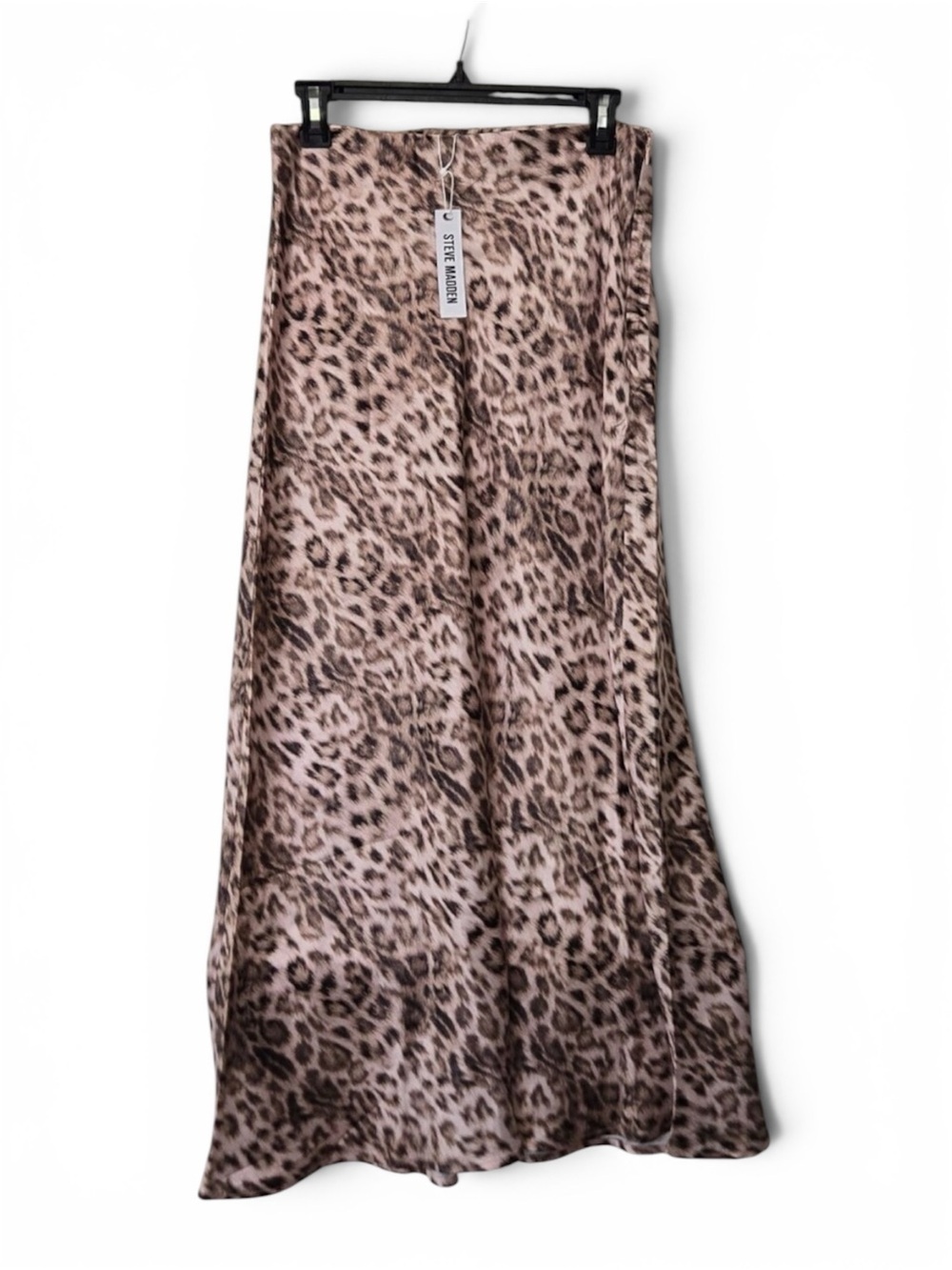 Steve Madden Satin Slip Skirt in Wild Leopard Size X-Small NWT